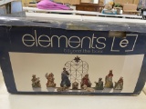 Elements 11pc Nativity w/wood base