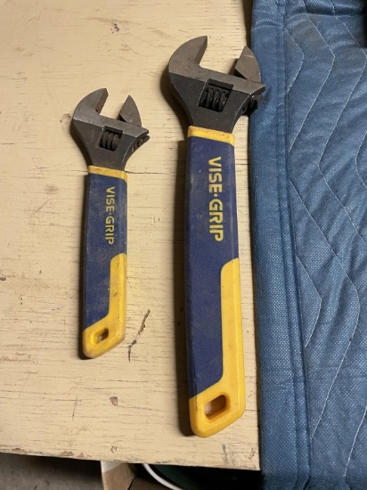 Pair of Vice Grip Adjustable Wrenches