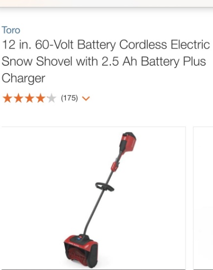 Toro 12in 60V cordless power shovel