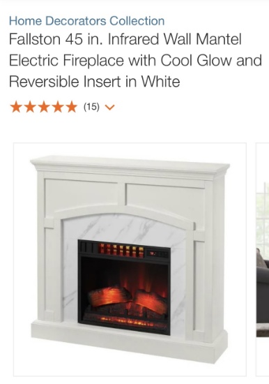 Fallston 45in infrared wall mantel electric