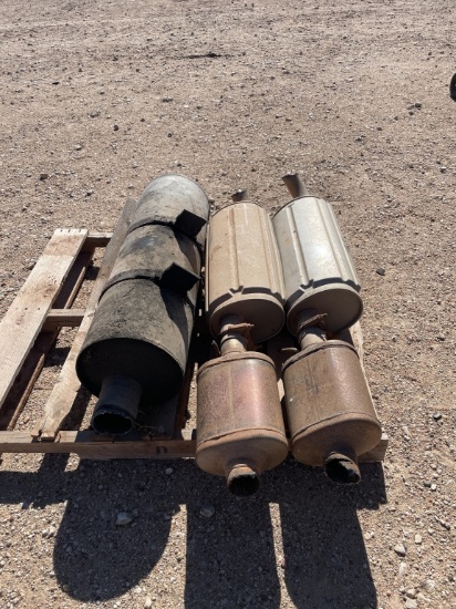 Lot of 3 used mufflers