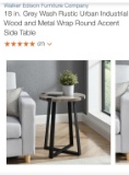 New 18? side table in grey wash color