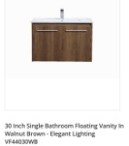 New Elegant 30in single bathroom floating vanity