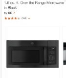 New GE 1.6 cu ft over the range microwave in black