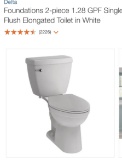 Delta Foundations 2pc elongated toilet in white