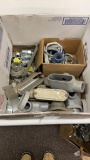 Box of misc electrical fittings