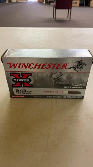 Box of Super X .243 100gr ammo