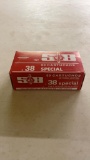 Box of .38 Special hollow point ammo
