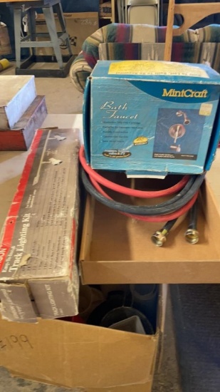 Track lighting kit,washer hoses, tub & shower