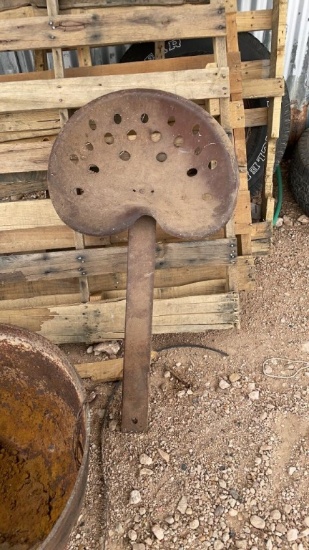 Antique tractor seat