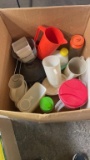 Box of plastic ware