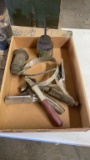 Lot of oil cans,spouts & filter wrench