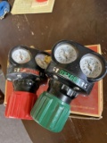 Set of Victor acetylene/oxygen regulators