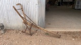Antique wooden horse drawn cultivator
