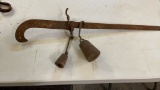 Antique cotton scale w/2 weights