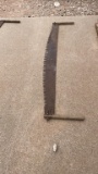 Antique coarse tooth crosscut saw