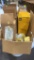 Box of John Deere & CAT oil filters