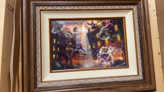 Thomas Kinkade spider-man vs Sinister Six