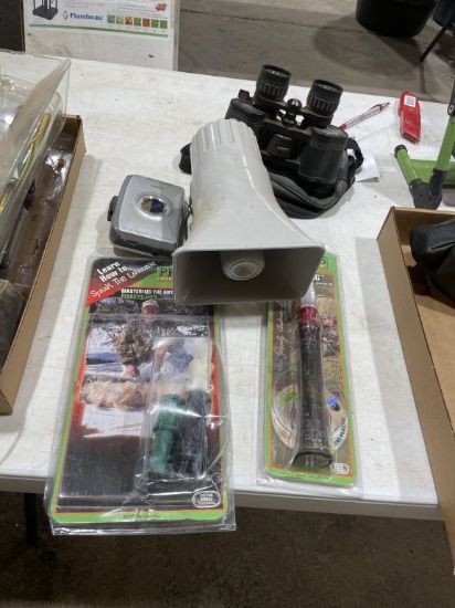 Predator calls & binoculars
