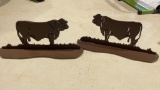 Lot of bull bookends