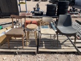 Lot of chairs & stool