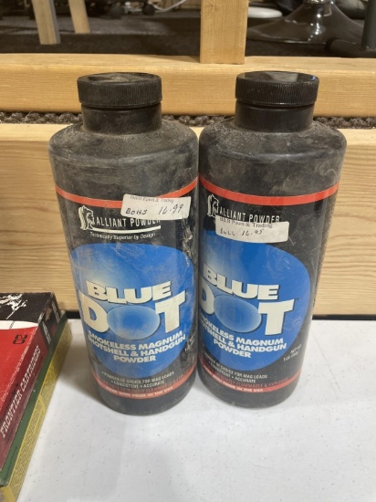 2 bottles of Blue Dot powder