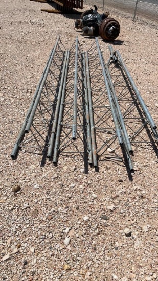 Lot of 4 antenna tower sections