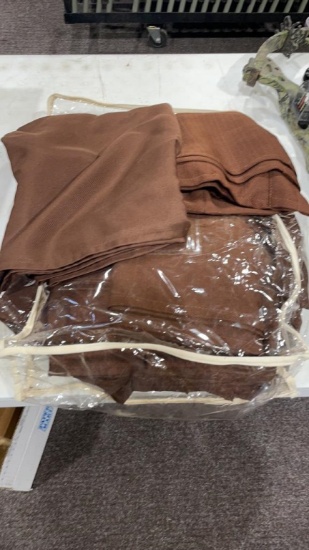 Bag of brown curtains