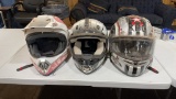 Lot of 3 motorcycle helmets