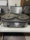 Double slow cooker buffet server