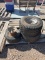 3 lawn mower tires & rims