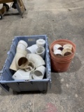 Box & bucket of PVC fittings