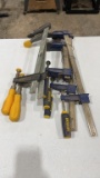 Lot of screw bar clamps