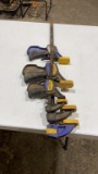 Ratcheting bar clamps