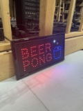 Beer pong neon sign-works