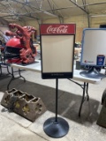 Coca Cola standing menu board w/interchangeable