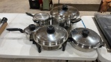 Lot of stainless steel cookware