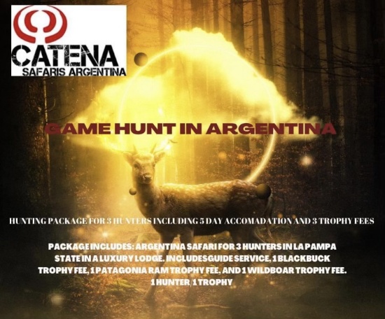 Game Hunt in Arentina for 3-Hunters