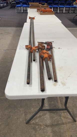 Lot of large & small bar clamps