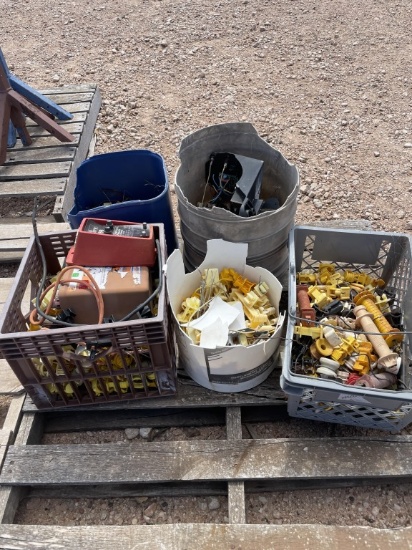 Pallet of electric fence supplies