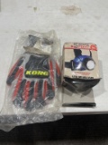 Gloves & LED headlamp