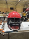Large Budweiser football helmet hanging display