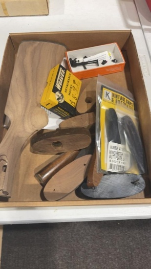 Box of misc gun parts