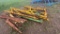 Disassembled 3-piece tool bar
