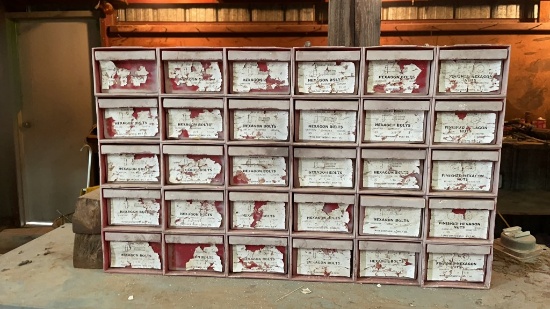 30 drawer bolt bin w/bolts & nuts