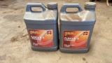 Partial jugs of hydraulic oil