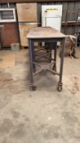 24”x28” Steel Work Table On Rollers