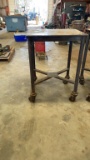 24”x28” Steel Work Table On Rollers