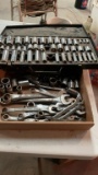 Box of metric sockets & wrenches
