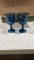 Box of glasses/blue goblets
